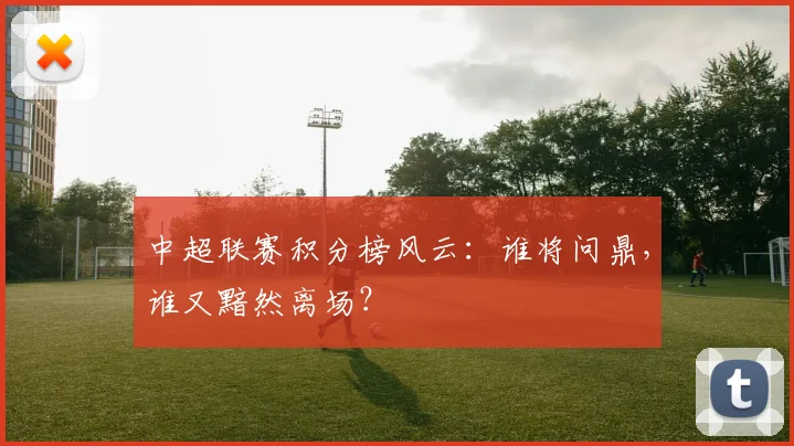 中超联赛积分榜风云:谁将问鼎,谁又黯然离场?